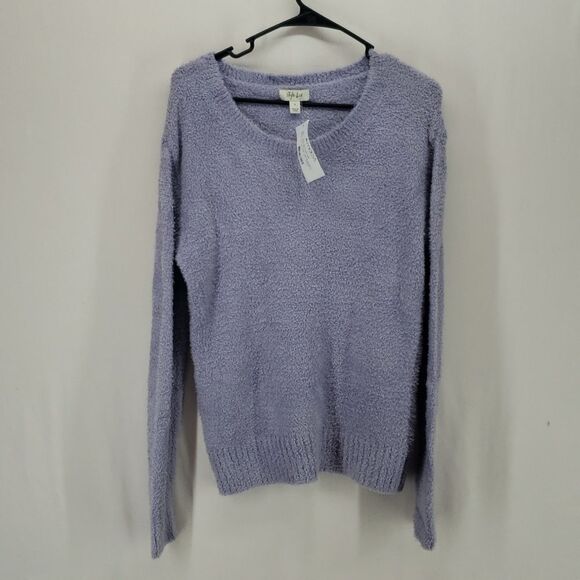 Style & Co Purple fuzzy Sweater Small (AL) - Picture 1 of 6